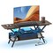 55-Inch Entertainment Center with LED Light Show, USB Charging Station and Metal Legs Storage Drawer